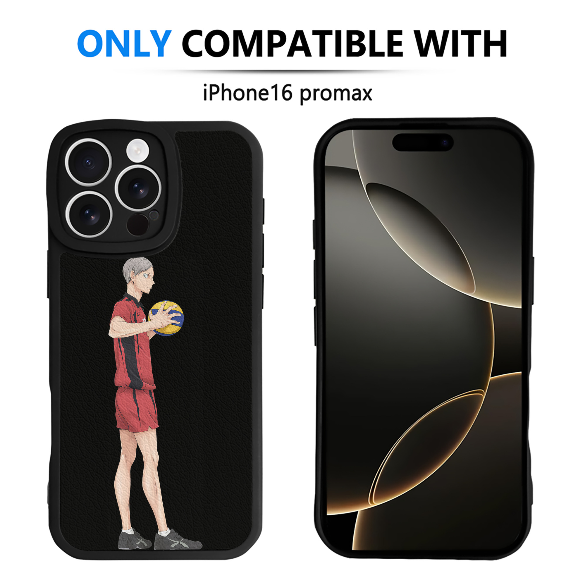 （画像用） ハイキュー!! Haikyu!! 【iPhone 16シリーズ対応】シリコンスマホケース（レザー調） 材質：シリコン